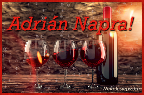 Nvnapi kpeslap vrsborral s poharakkal Adrin napra.