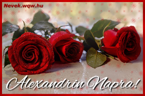 Szp vrs rzsaszlak Alexandrin nvnapra.