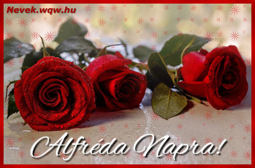 Nvre szl kpeslap Alfrda napra