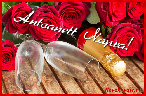 Boldog Antoanett napot! Nvnapi dvzllap Antoanett napra.