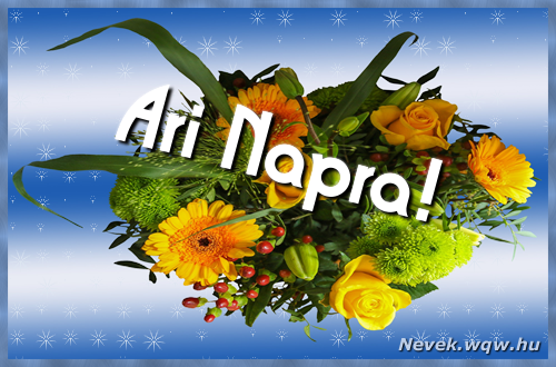 Ezzel a virgcsokorral kvnunk, sok boldog Ari napot!