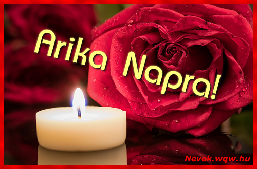 Képeslap Arika névnapra. Arika napra szeretettel. Sok boldog névnapot!