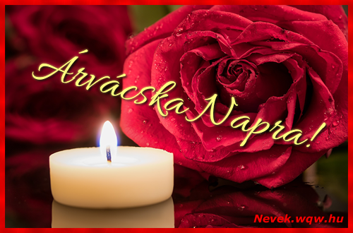 Kpeslap rvcska nvnapra. rvcska napra szeretettel. Sok boldog nvnapot!