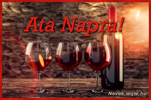 Nvnapi kpeslap vrsborral s poharakkal Ata napra.