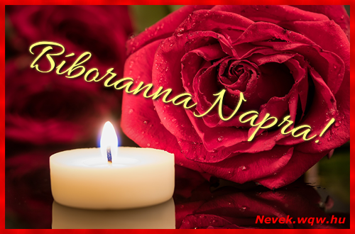 Kpeslap Bboranna nvnapra. Bboranna napra szeretettel. Sok boldog nvnapot!