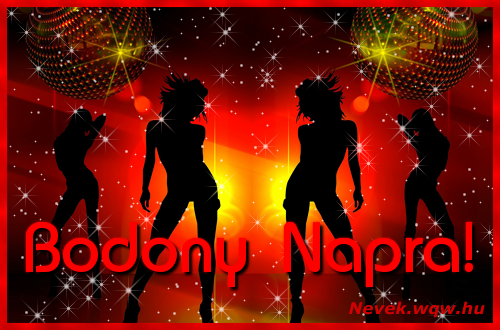 Tncos csajos kpeslap Bodony nvnapra.