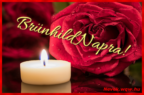 Képeslap Brünhild névnapra. Brünhild napra szeretettel. Sok boldog névnapot!