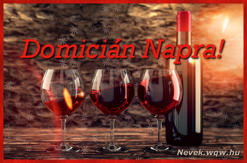 Nvnapi kpeslap vrsborral s poharakkal Domicin napra.