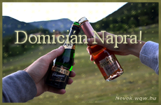 Kpeslap Domicin nvnapra. Domicin napra szeretettel. Sok boldog nvnapot!