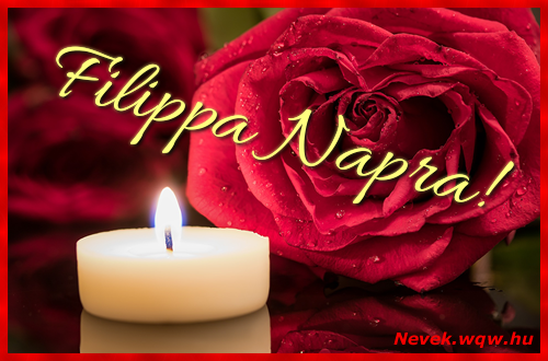 Kpeslap Filippa nvnapra. Filippa napra szeretettel. Sok boldog nvnapot!
