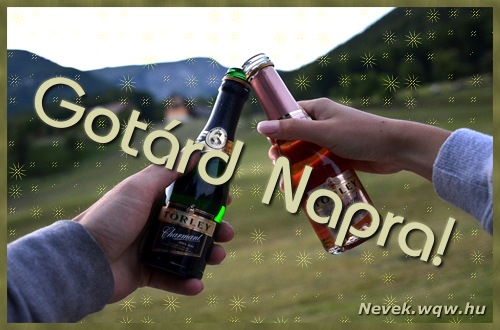 Kpeslap Gotrd nvnapra. Gotrd napra szeretettel. Sok boldog nvnapot!