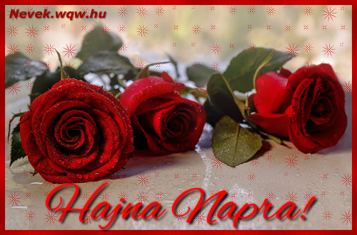 Szp vrs rzsaszlak Hajna nvnapra.