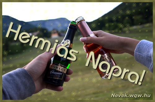 Kpeslap Hermis nvnapra. Hermis napra szeretettel. Sok boldog nvnapot!