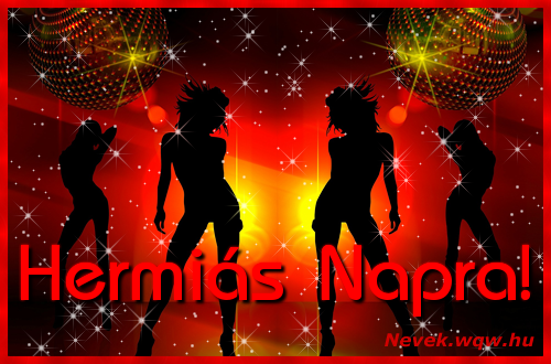 Tncos csajos kpeslap Hermis nvnapra.