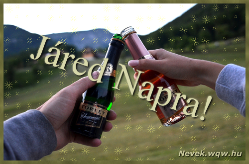 Kpeslap Jred nvnapra. Jred napra szeretettel. Sok boldog nvnapot!