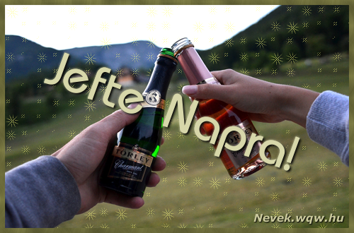 Kpeslap Jefte nvnapra. Jefte napra szeretettel. Sok boldog nvnapot!