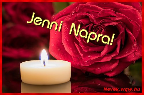 Kpeslap Jenni nvnapra. Jenni napra szeretettel. Sok boldog nvnapot!