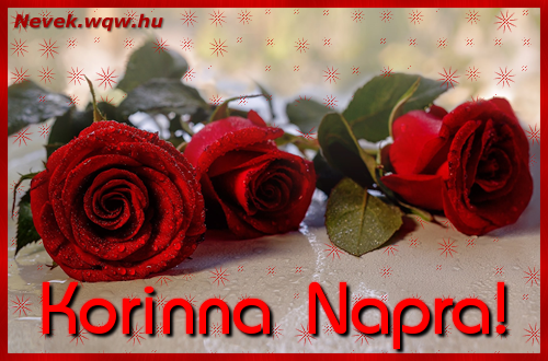 Nvre szl kpeslap Korinna napra