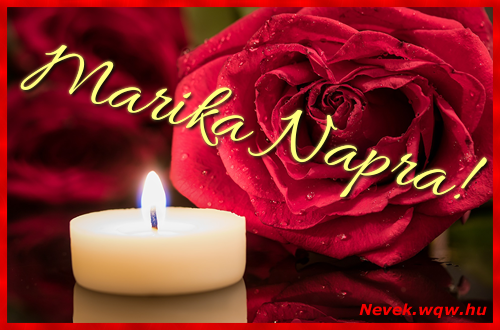 Kpeslap Marika nvnapra. Marika napra szeretettel. Sok boldog nvnapot!