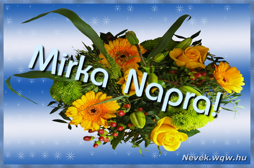 Ezzel a virgcsokorral kvnunk, sok boldog Mirka napot!
