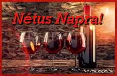 Nvnapi kpeslap vrsborral s poharakkal Ntus napra.