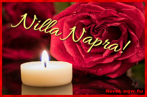 Kpeslap Nilla nvnapra. Nilla napra szeretettel. Sok boldog nvnapot!