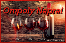 Nvnapi kpeslap vrsborral s poharakkal Ompoly napra.