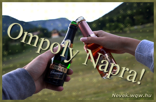 Kpeslap Ompoly nvnapra. Ompoly napra szeretettel. Sok boldog nvnapot!