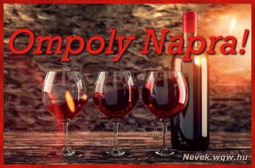 Nvnapi kpeslap vrsborral s poharakkal Ompoly napra.