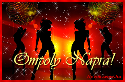 Tncos csajos kpeslap Ompoly nvnapra.