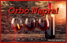Nvnapi kpeslap vrsborral s poharakkal Orb napra.