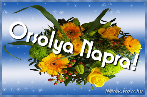 Ezzel a virgcsokorral kvnunk, sok boldog Orsolya napot!
