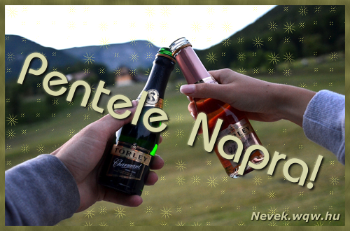 Kpeslap Pentele nvnapra. Pentele napra szeretettel. Sok boldog nvnapot!