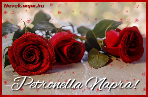 Szp vrs rzsaszlak Petronella nvnapra.
