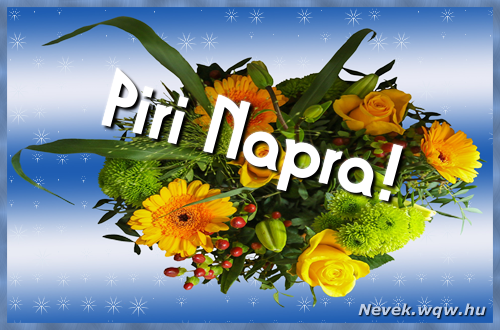 Ezzel a virgcsokorral kvnunk, sok boldog Piri napot!