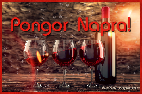 Nvnapi kpeslap vrsborral s poharakkal Pongor napra.