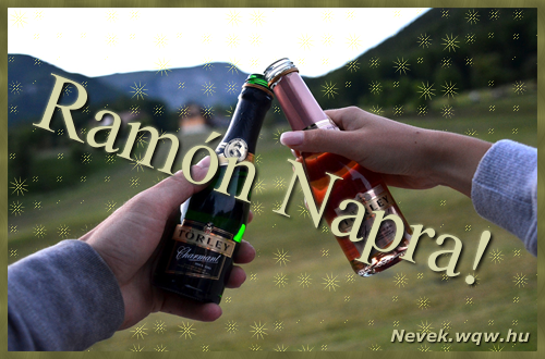 Képeslap Ramón névnapra. Ramón napra szeretettel. Sok boldog névnapot!