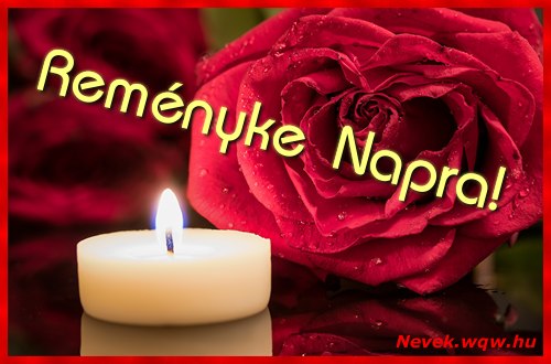 Kpeslap Remnyke nvnapra. Remnyke napra szeretettel. Sok boldog nvnapot!