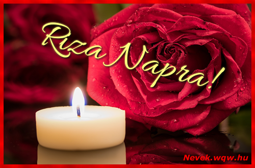 Kpeslap Riza nvnapra. Riza napra szeretettel. Sok boldog nvnapot!