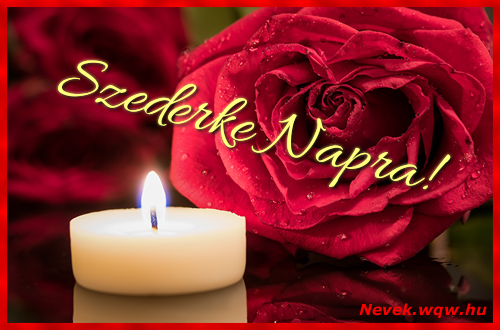 Kpeslap Szederke nvnapra. Szederke napra szeretettel. Sok boldog nvnapot!