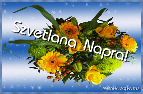 Szvetlana névnapi képeslap