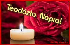Kpeslap Teodzia nvnapra. Teodzia napra szeretettel. Sok boldog nvnapot!