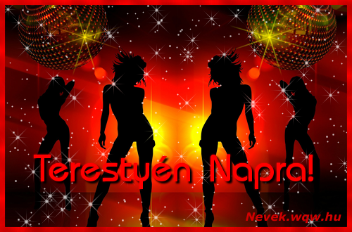 Tncos csajos kpeslap Terestyn nvnapra.