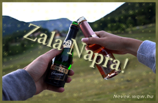 Kpeslap Zala nvnapra. Zala napra szeretettel. Sok boldog nvnapot!