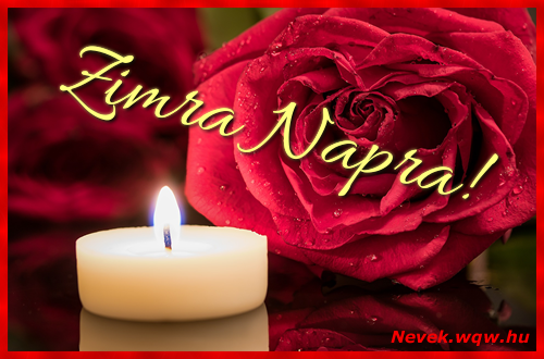 Kpeslap Zimra nvnapra. Zimra napra szeretettel. Sok boldog nvnapot!